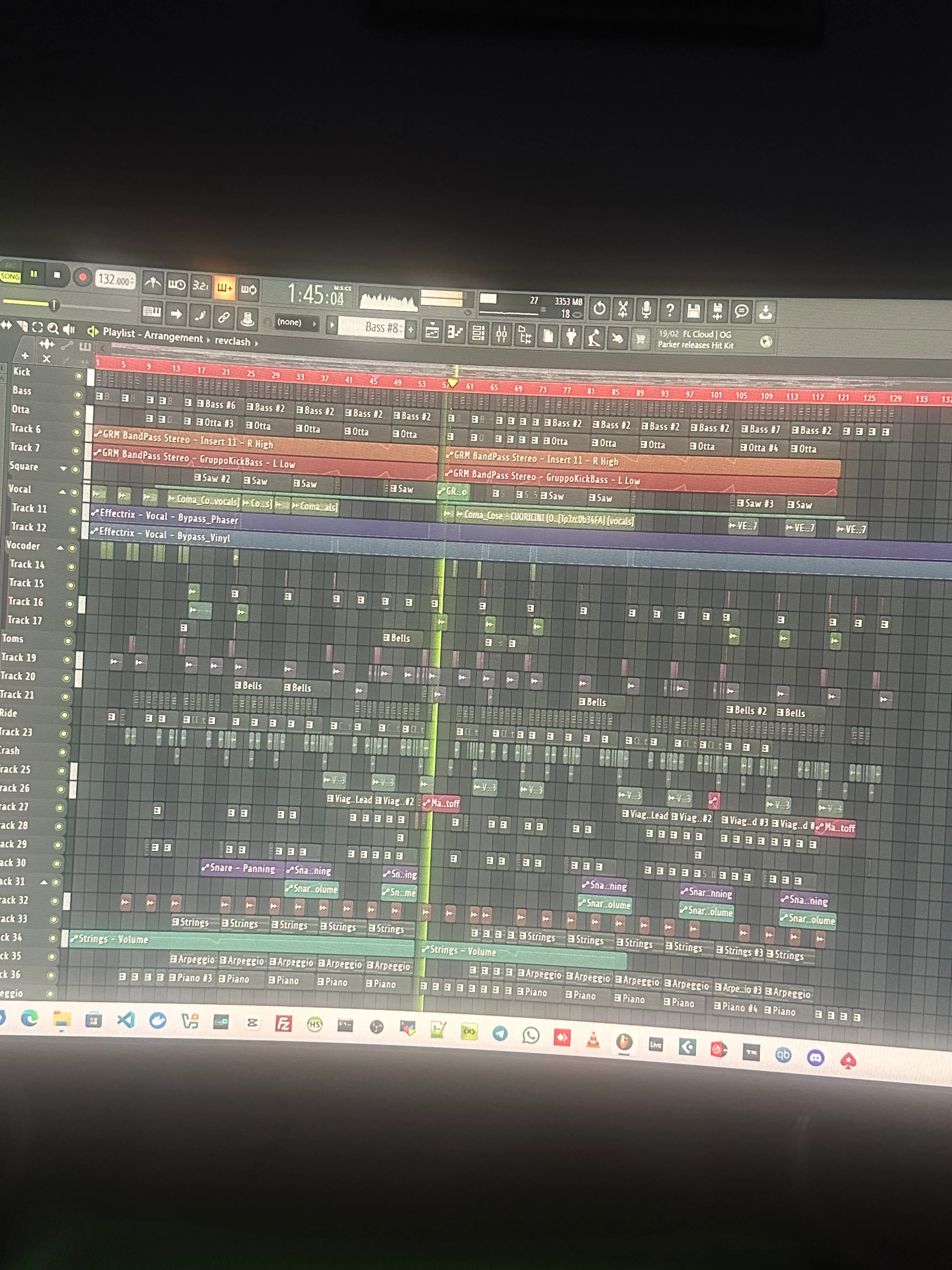 A Magna Romagna production session in FL Studio