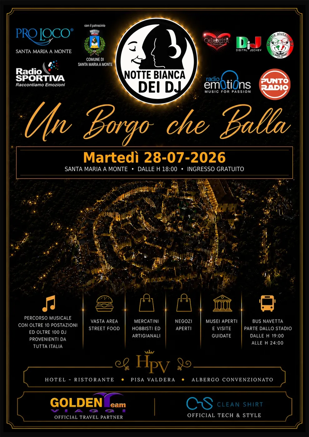 Official poster for Notte Bianca dei DJ 2026